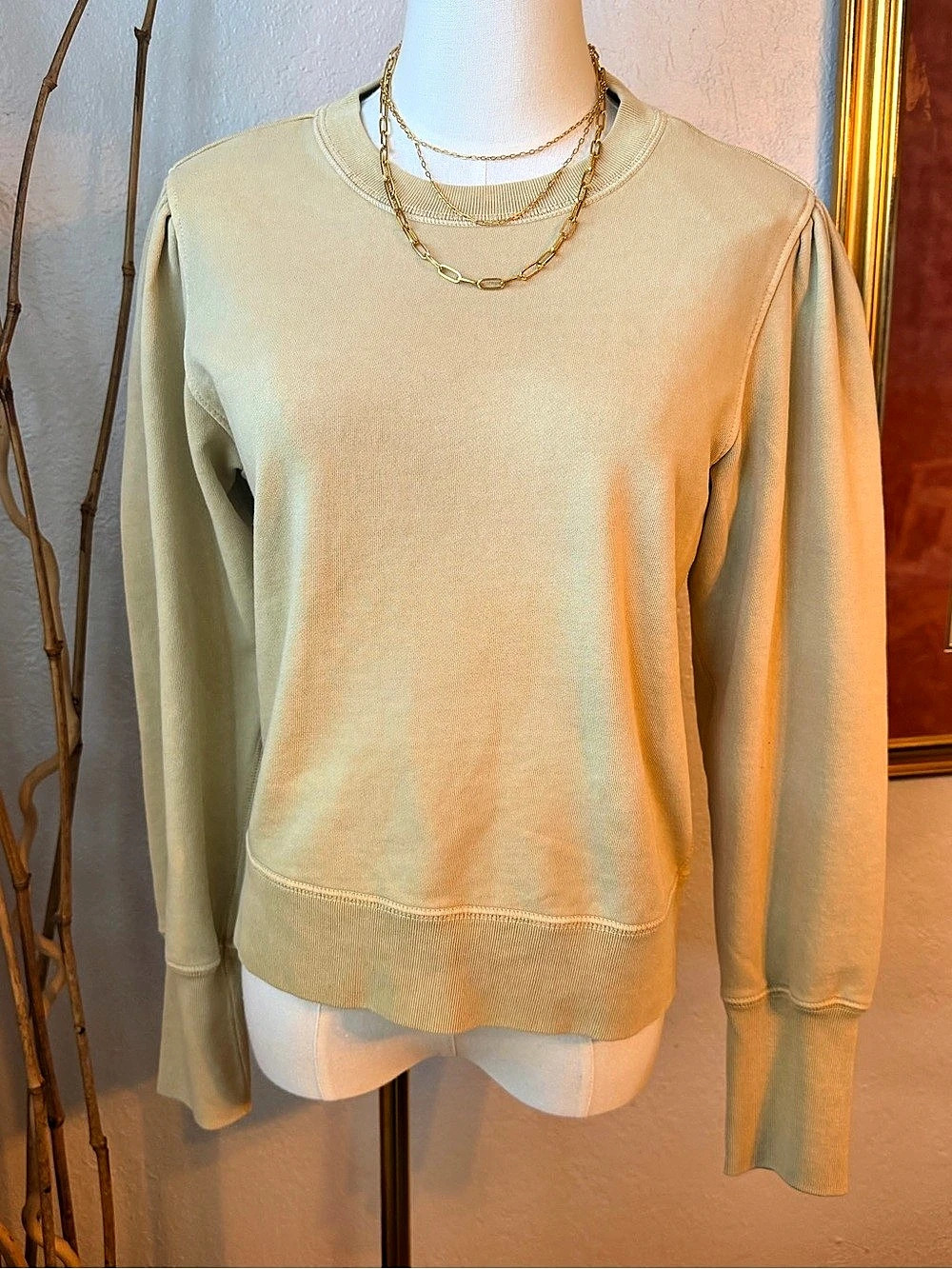 kind. conscious. free spirited. Puff Sleeve Sweatshirt. in